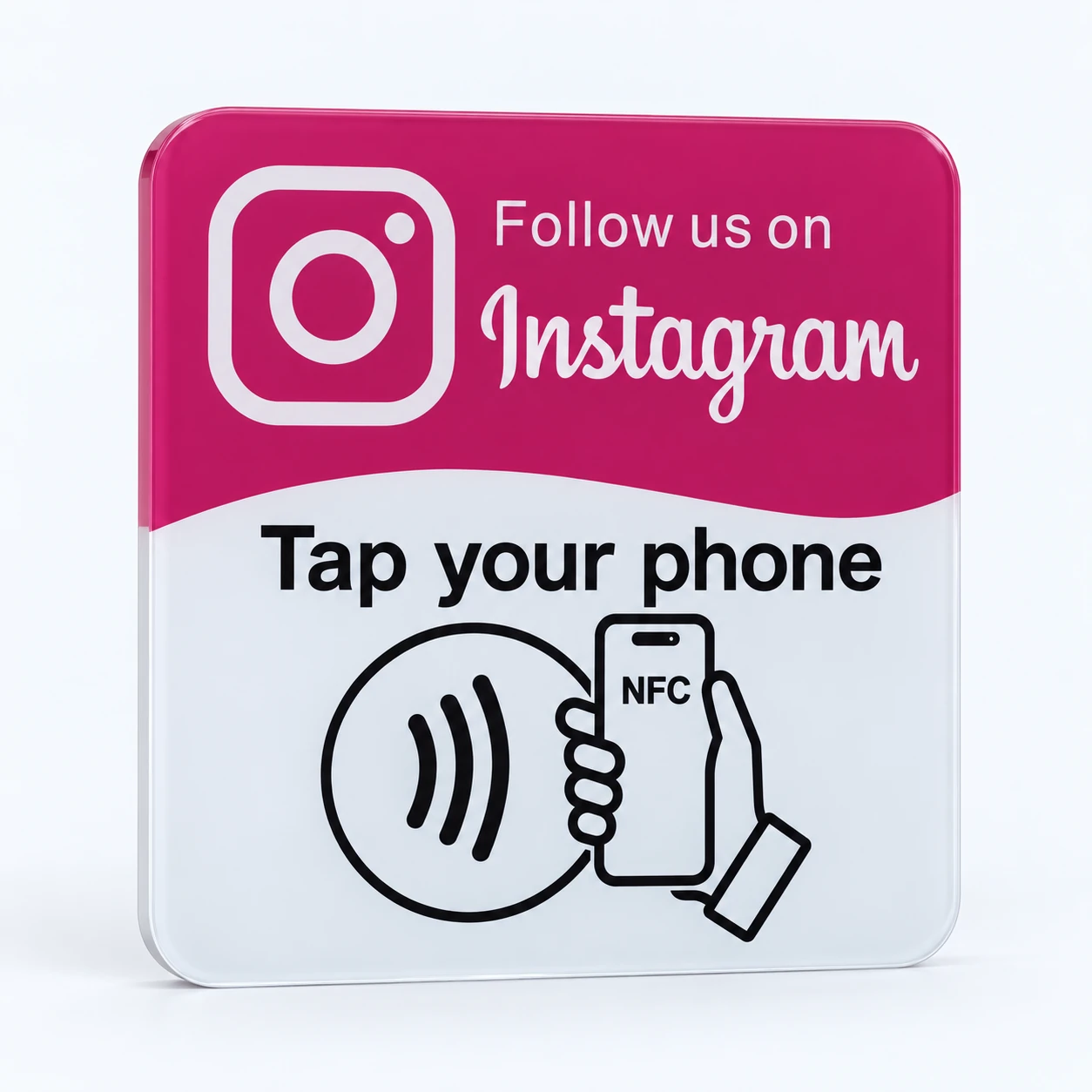 Magenta Instagram NFC follow card